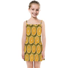 Oranges Slices  Pattern Kids  Summer Sun Dress by artworkshop