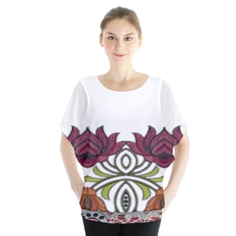 Im Fourth Dimension Colour 3 Batwing Chiffon Blouse by imanmulyana