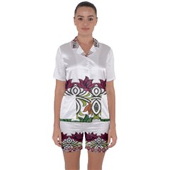 Im Fourth Dimension Colour 3 Satin Short Sleeve Pajamas Set by imanmulyana