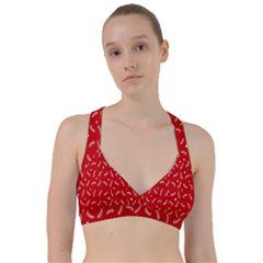 Christmas Pattern,love Red Sweetheart Sports Bra by nate14shop