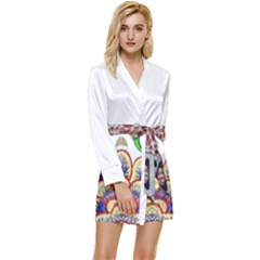 Im Fourth Dimension Colour 6 Long Sleeve Satin Robe by imanmulyana