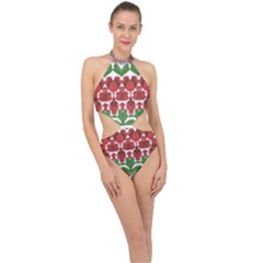 Im Fourth Dimension Colour 9 Halter Side Cut Swimsuit by imanmulyana