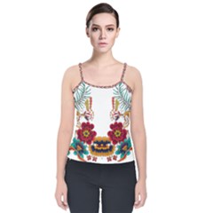 Im Fourth Dimension Colour 12 Velvet Spaghetti Strap Top by imanmulyana
