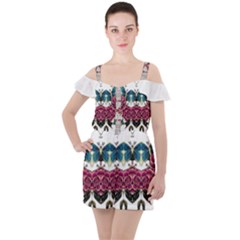 Im Fourth Dimension Colour 14 Ruffle Cut Out Chiffon Playsuit by imanmulyana