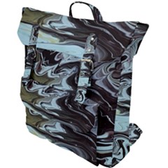 Abstract Painting Black Buckle Up Backpack by nateshop