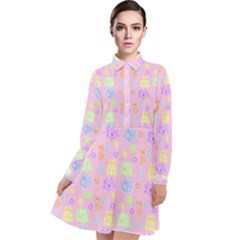 Dungeons And Cuties Long Sleeve Chiffon Shirt Dress by thePastelAbomination