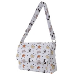 Cat Kitten Design Pattern Full Print Messenger Bag (l) by Sapixe
