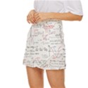 Math Formula Pattern Mini Front Wrap Skirt View2