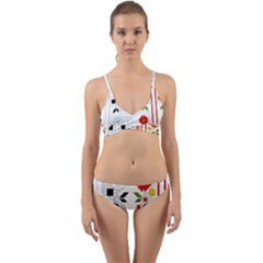 Vectors Bulgarian Folk Art Folk Art Wrap Around Bikini Set by Sapixe