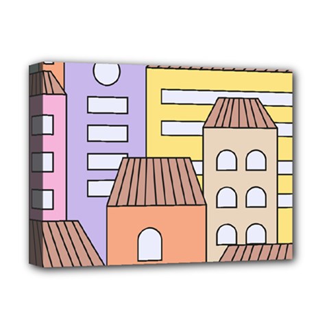Houses City Architecture Building Deluxe Canvas 16  X 12  (stretched)  by Sapixe