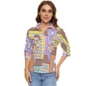 Houses City Architecture Building Women s Quarter Sleeve Pocket Shirt View1