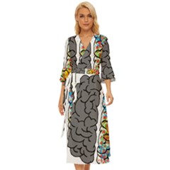 Brain Mind Psychology Idea Hearts Midsummer Wrap Dress by Sapixe