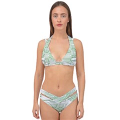 Circuit Board Double Strap Halter Bikini Set by Sapixe