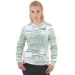Circuit Board Women s Overhead Hoodie by Sapixe