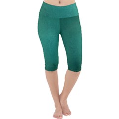 Background-green Lightweight Velour Cropped Yoga Leggings by nateshop