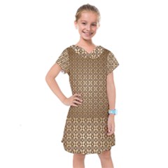 Background-chevron Chocolate Kids  Drop Waist Dress by nateshop