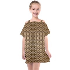 Background-chevron Chocolate Kids  One Piece Chiffon Dress by nateshop