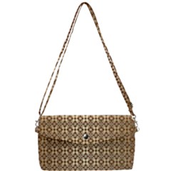 Background-chevron Chocolate Removable Strap Clutch Bag by nateshop