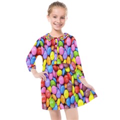 Candy Kids  Quarter Sleeve Shirt Dress by nateshop