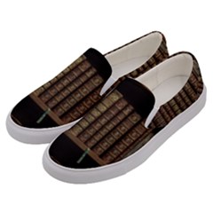 Books Covers Book Case Old Library Men s Canvas Slip Ons by Amaryn4rt