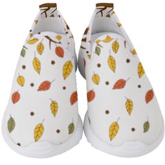 Autumn Isolated Blade Branch Kids  Slip On Sneakers by Amaryn4rt
