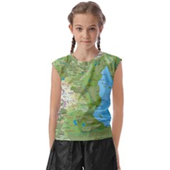 Grand Duchy Of Valderin Fantasy Map Kids  Raglan Cap Sleeve Tee by Amaryn4rt