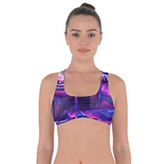 Purple Drawing Digital Art Got No Strings Sports Bra by Amaryn4rt
