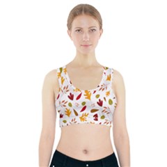 Leaves Fall Autum Colors Season Sports Bra With Pocket by Amaryn4rt