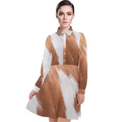 Horse Coat Animal Equine Long Sleeve Chiffon Shirt Dress by artworkshop