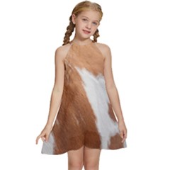 Horse Coat Animal Equine Kids  Halter Collar Waist Tie Chiffon Dress by artworkshop