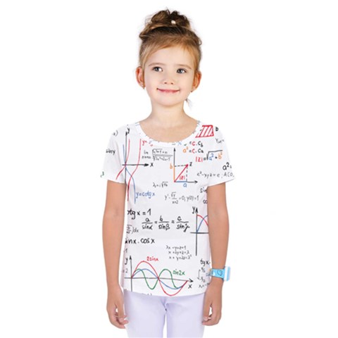 Math Formula Pattern Kids  One Piece Tee by Wegoenart