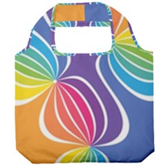 Illustration Abstract Background Pattern Rainbow Color Foldable Grocery Recycle Bag by Wegoenart