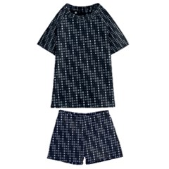 Illustration  Dots Dot Geometric Pattern Digital Art Kids  Swim Tee And Shorts Set by Wegoenart