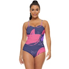 Illustration Abstract Background Shape Retro Full Coverage Swimsuit by Wegoenart