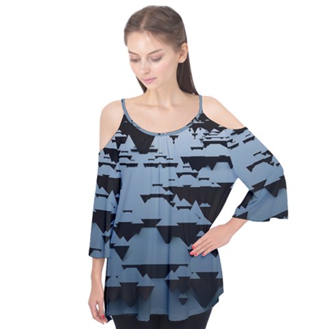 Illustration Background Pattern Modernart Flutter Tees by Wegoenart