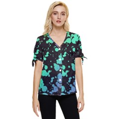 Illustrations Background Abstract Pattern Texture Bow Sleeve Button Up Top by Wegoenart