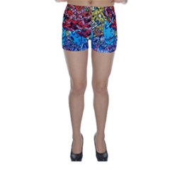 Graffiti-wall-mural-painting-arts Skinny Shorts by Simbadda