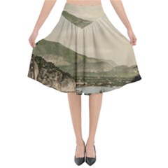 Ponale Road, Garda, Italy  Flared Midi Skirt by ConteMonfrey