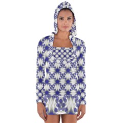 Background Pattern Texture Design Long Sleeve Hooded T-shirt by Wegoenart