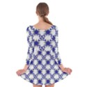 Background Pattern Texture Design Long Sleeve Velvet Skater Dress View2