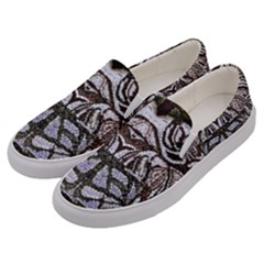 Liberty Inspired Embroidery Iv Men s Canvas Slip Ons by kaleidomarblingart