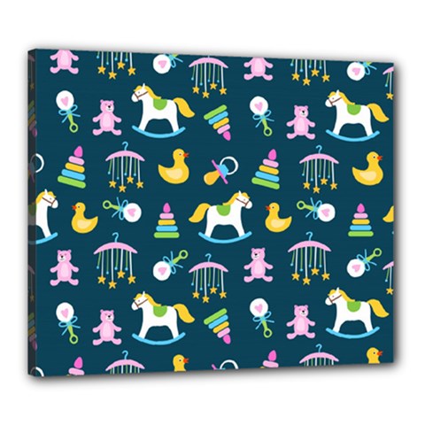 Cute Babies Toys Seamless Pattern Canvas 24  X 20  (stretched) by Vaneshart