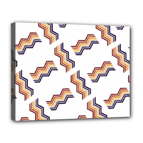 Illustration Abstract-art Diagonal Stripe Stripes Canvas 14  X 11  (stretched) by Wegoenart
