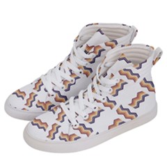 Illustration Abstract-art Diagonal Stripe Stripes Men s Hi-top Skate Sneakers by Wegoenart