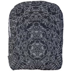 Illustration Black White Rosette Mandala Ornament Wallpaper Full Print Backpack by Wegoenart