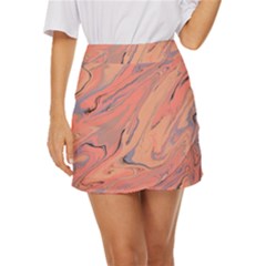 Illustration Background Light Abstract Texture Mini Front Wrap Skirt by Wegoenart