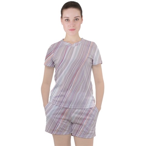 Illustration Marble Texture Marble Painting Stone Women s Tee And Shorts Set by Wegoenart