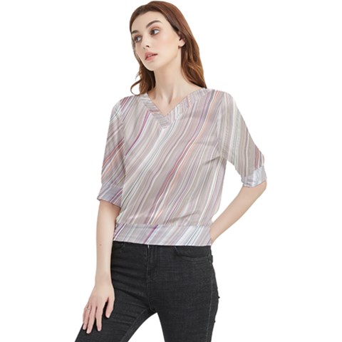 Illustration Marble Texture Marble Painting Stone Quarter Sleeve Blouse by Wegoenart