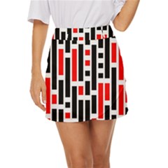 Illustration Background Geometric Pattern Mini Front Wrap Skirt by Wegoenart