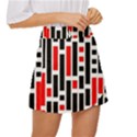 Illustration Background Geometric Pattern Mini Front Wrap Skirt View3